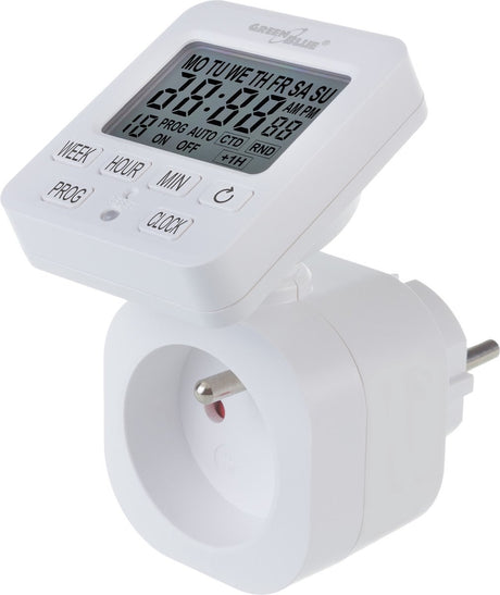 Greenblue gb605 e – digitale Zeitschaltuhr – digitaler Timer – Zeitschaltuhr – Zeitschaltuhr – max. Last 16a - IP20