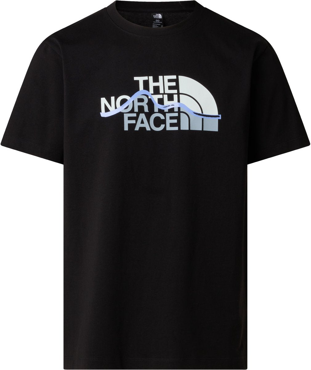 The North Face M Mountain Line Regular Short Sleeve Tee Herren Outdoor-Shirt – TNF Black