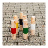 Outdoor play outdoor wooden posts football