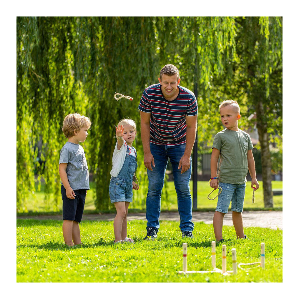 Outdoor spielen Outdoor -Holzringswerp -Spiel