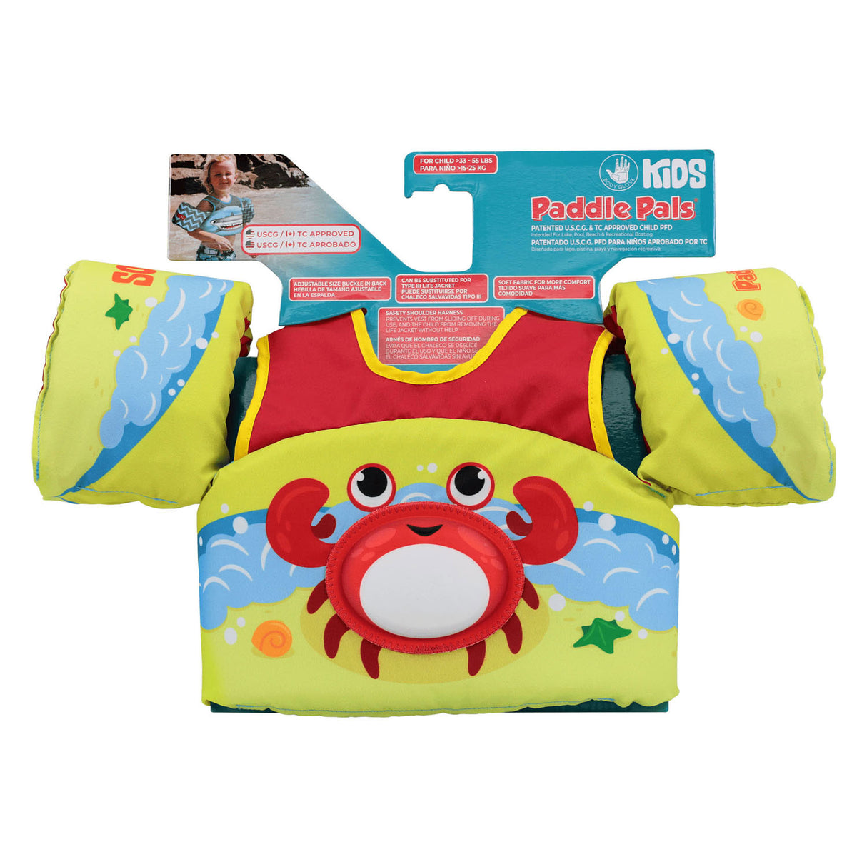 Paddle Pal Schwimmweste Krabbe, 3-6 Jahre