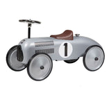 Retro Roller Metal Walking Car Jean 75x40x40 cm de plata