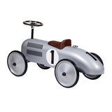 Retro Roller Metal Walking Car Jean 75x40x40 cm de plata