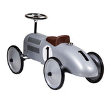 Retro Roller Metal Walking Car Jean 75x40x40 cm de plata