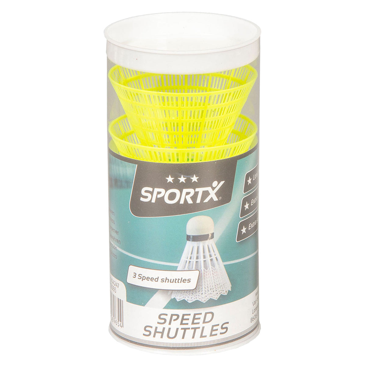 SportX Speed ​​Badminton Shuttles in tube 3st.