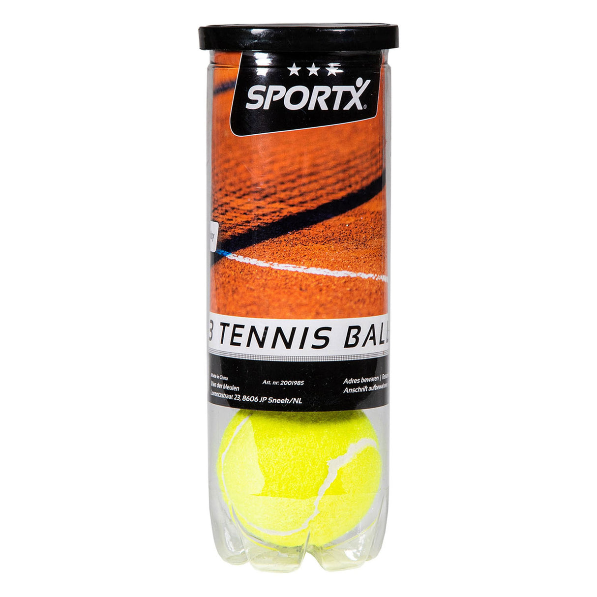 Sportx Tennis Balls in Tube, 3 °.