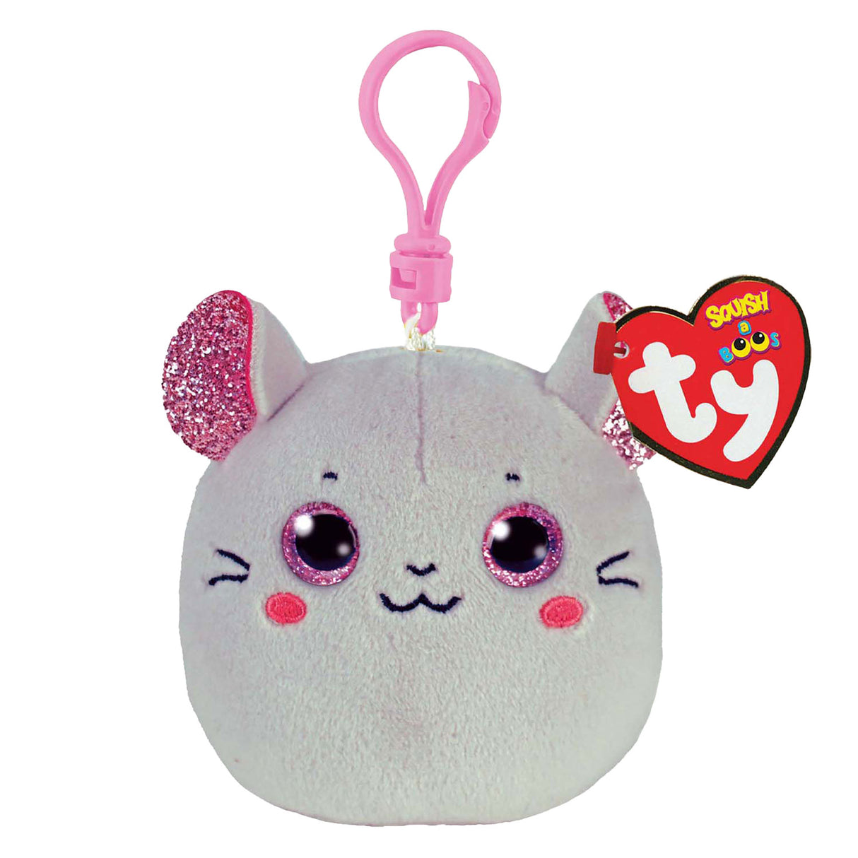 Ty beanie ty squish a boo klip catnip mus, 8 cm