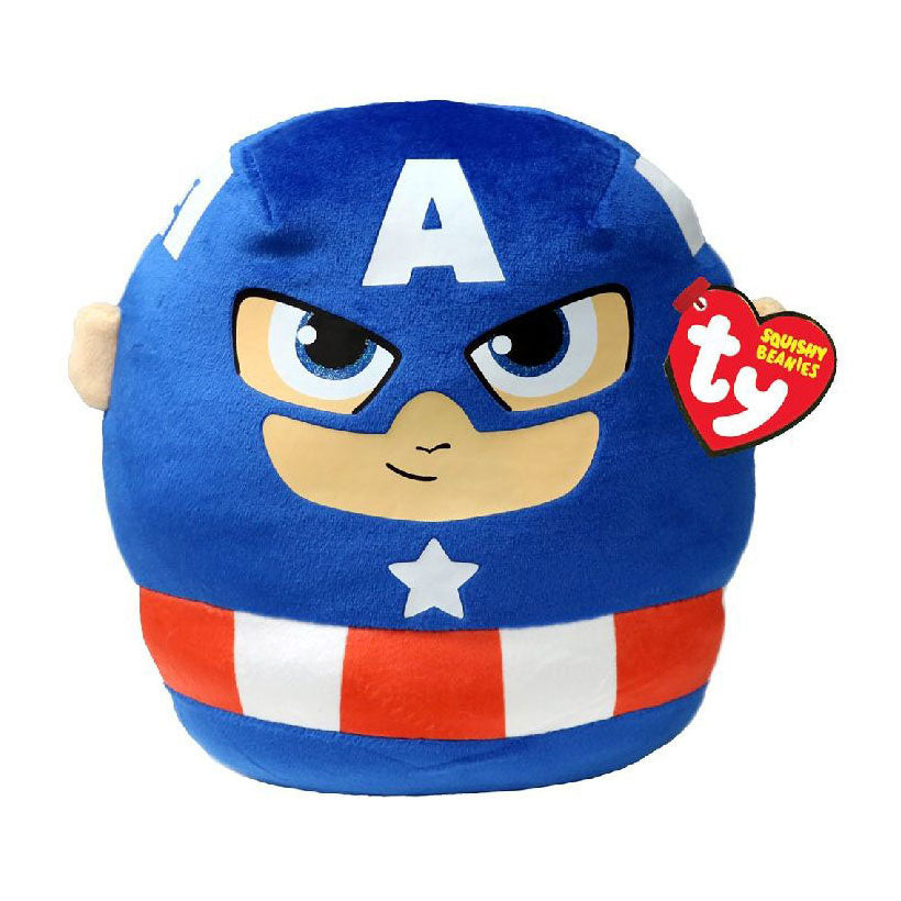 Ty beanie Captain America squish en boo, 20 cm