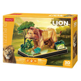 Kubisches lustiges 3D-Puzzle Löwe