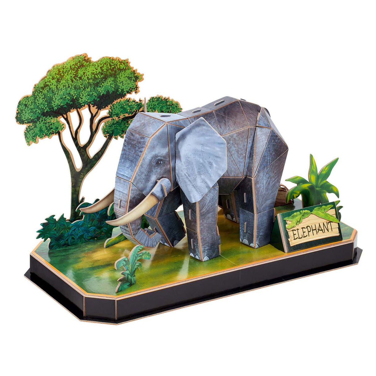 Kubisches lustiges 3D-Puzzle Elefant