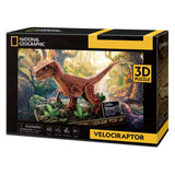 Kubisches lustiges 3D-Puzzle National Geographic Velociraptor