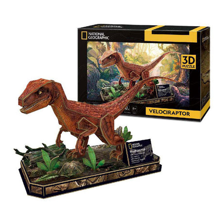Kubisches lustiges 3D-Puzzle National Geographic Velociraptor