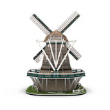 Kubische lustige 3D-Puzzlemühle LED - 65-tlg.