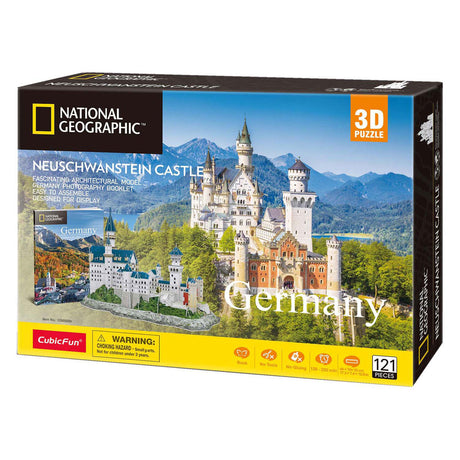 Kubischer Spaß National Geographic - 3D-Puzzle - 3D-Puzzle von Schloss Neuschwanstein