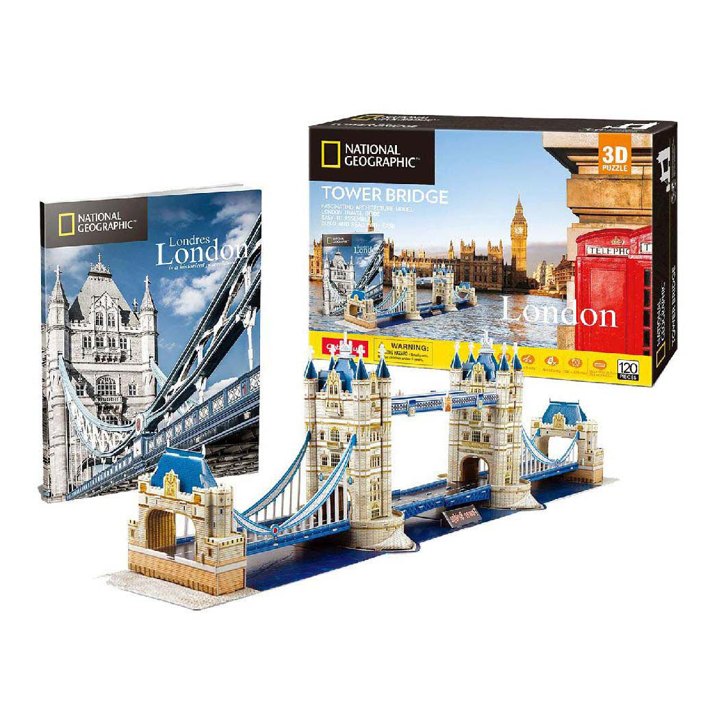 Kubisches lustiges 3D-Puzzle Tower Bridge – pädagogisch und lehrreich – 66 Teile
