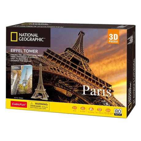 Kubisches lustiges 3D-Puzzle National Geographic Eiffelturm