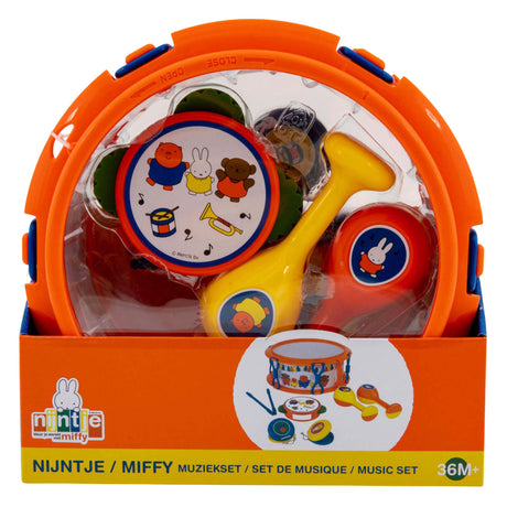 Rubo Toys Miffy Musikset – Tamburin – Trommel – Klappbretter – Maracas – Spielzeuginstrumente