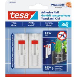 Tesa Klebenagel für Metallfliesen – verstellbar – 3 kg Klebekraft