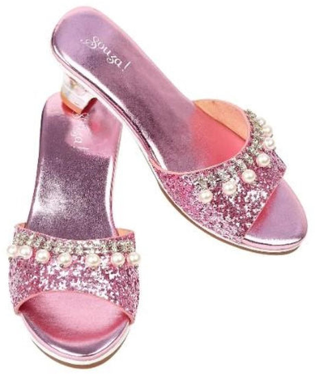 Konges sløjd souza slipper - hoge hak marie-claire - roze metallic - maat 30 31