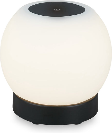 Briloner - poka - LED-Tischleuchte wiederaufladbar - dimmbar - Glas - kabellos - Touch - 3 W - schwarz - ø16 cm