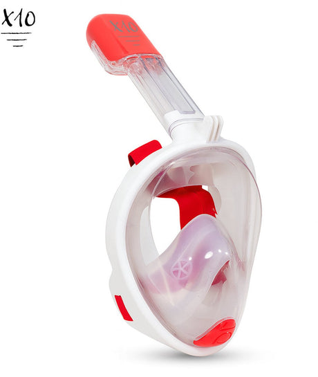 X10 Schnorchelmaske - Taucherbrille - Schnorchel - Schnorchelset - Vollgesichtsmaske - Erwachsene - Koralle - L XL