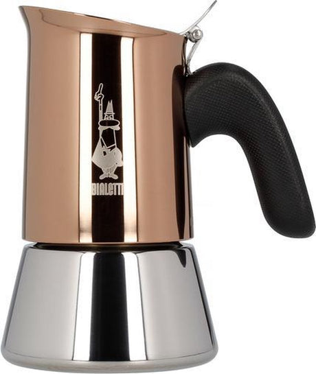 Bialetti Venus Kupfer-Perkolator 2 Tassen – Espressokocher – kupferfarbener Edelstahl – induktionsgeeignet