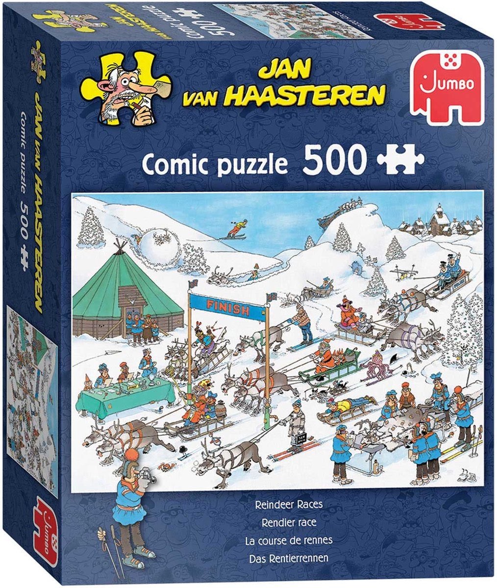 Jan van Haasteren - Rentierrennen - 500-teiliges Puzzle