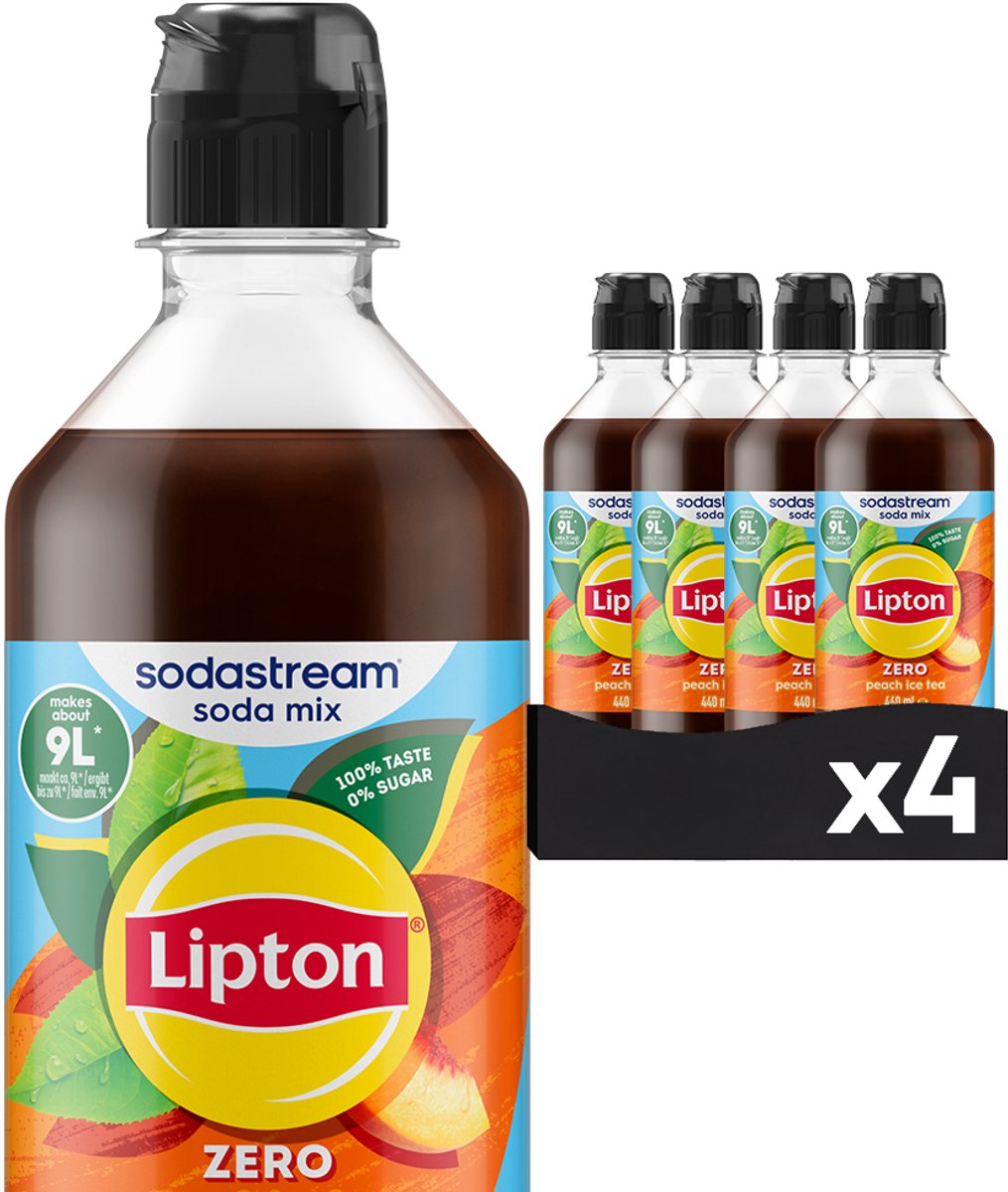 Sodastream Lipton Eistee Pfirsich Null Sirup 4er-Pack