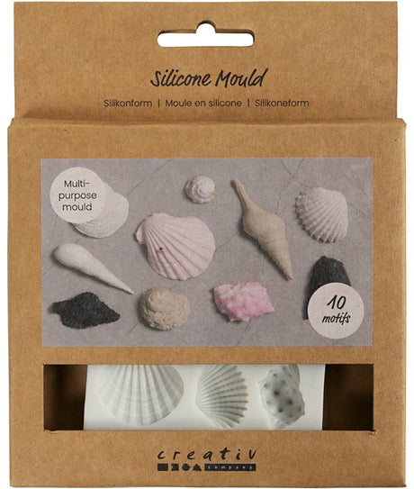 Creativ Company Silikonformen, Muscheln und Muscheln, H: 1 cm, L: 1-2,8 cm, 1 Stück