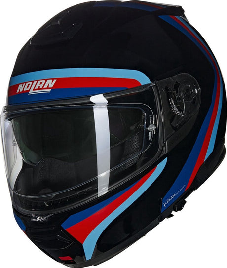 Nolan N100-6 Assoluto 348 Schwarz Blau Rot Himmelblau Glänzend Systemhelm - Größe L - Helm