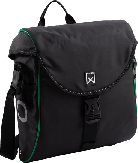 Willex - Einzeltasche 300 - Schwarz Grün - Leichtgewicht - mit Schultergurt - 12 Liter