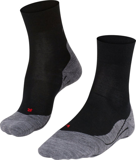 Falke ru4 Wool Anti-Blister Wool Funktionsmaterial Laufsocken Damen Schwarz – Größe 37-38