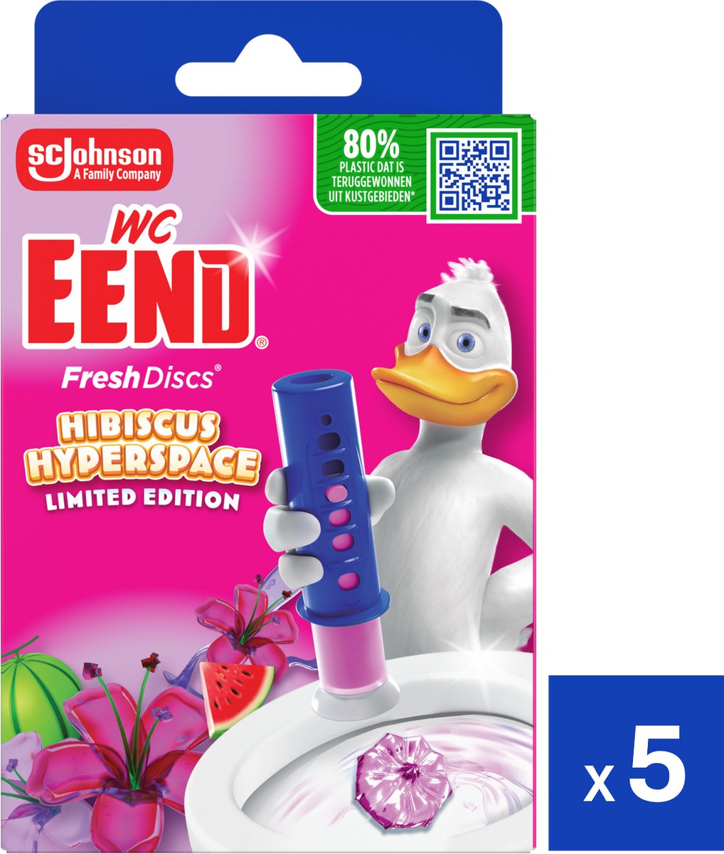 Wc-eend fresh discs houder hibiscus hyperspace