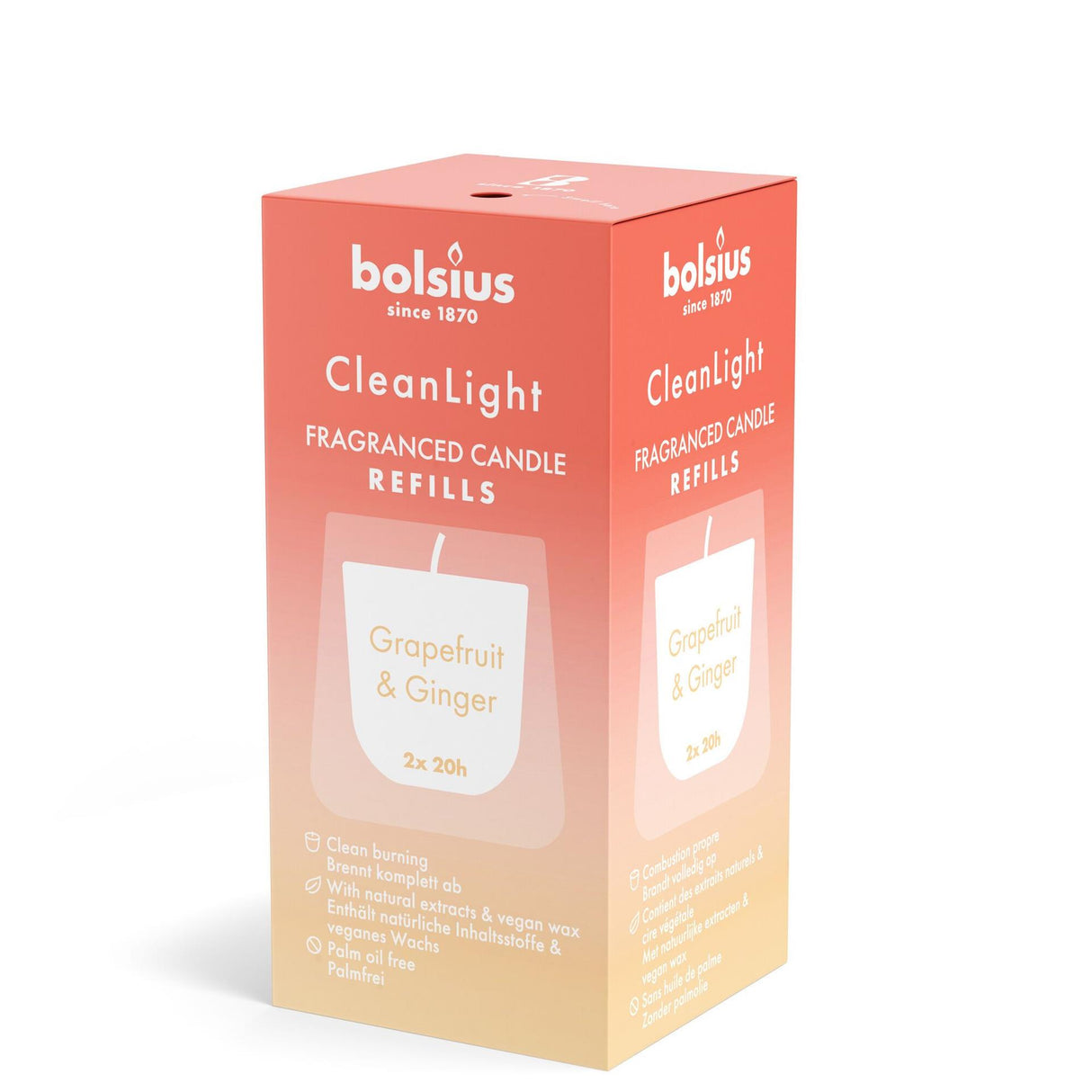 Bolsius Clean Light Duftnachfüllung 2 Stück