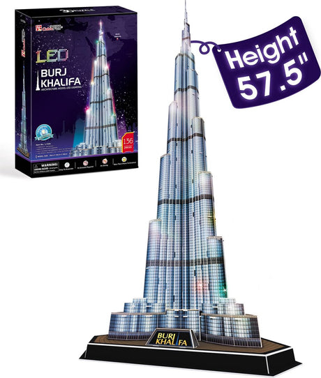 Kubisches lustiges 3D-Puzzle Burj Khalifa LED (2010327)