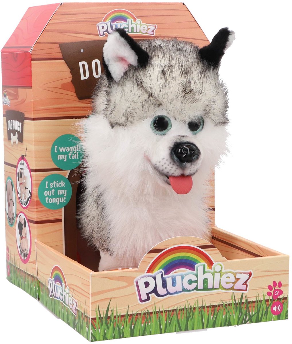 Plüsch-Hajko mit bellendem Husky und Auspuff