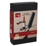Elektrischer Weinöffner Vacuvin vacu vin – wiederaufladbarer Korkenzieher – inklusive Folienschneider und USB-C-Kabel – Schwarz
