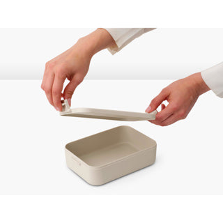 Brabantia Make Take Lunchbox Brotkasten – mittelgroß – Kunststoff – weiches Beige