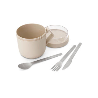 Brabantia Suppenbecher zum Mitnehmen – 600 ml – Kunststoff – zartes Beige