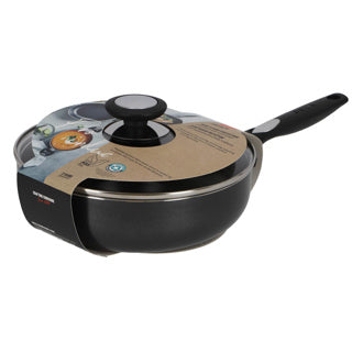 Beka pro induc r Schmorpfanne mit Keramik-Antihaftbeschichtung und Glasdeckel 24 cm