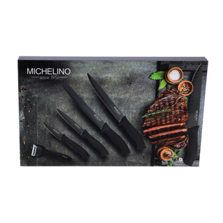 Michelino Messerset 6-teilig schwarz | 2 Stk