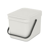Brabantia Sort Go Abfallbehälter – 6 Liter – Hellgrau