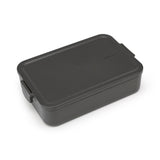 Brabantia Bento-Lunchbox zum Mitnehmen, groß, dunkelgrau | 2 Stk