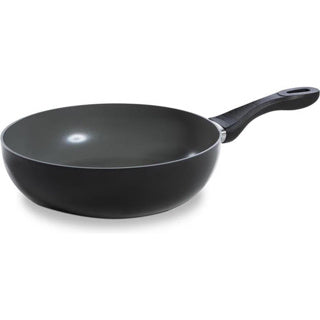 BK BK Easy Basic Keramik-Wok-Pfanne, 28 cm, Schwarz