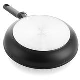 BK Easy Induktionsbratpfanne 28 cm – PFAs-freie Antihaftbeschichtung – Induktionsbratpfanne – Keramikpfanne – ofenfest bis 160 °C – Kaltgriffe – Schwarz