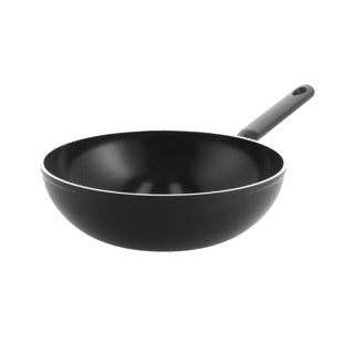 BK Easy Induktions-Wok-Pfanne 30 cm – 4,2 l – PFAs-freie Antihaftbeschichtung – Induktions-Wok-Pfanne – Keramik-Wok-Pfanne – ofenfest bis 160 °C – Kaltgriffe – ohne Deckel – Schwarz
