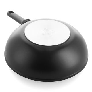 BK Easy Induktions-Wok-Pfanne 30 cm – 4,2 l – PFAs-freie Antihaftbeschichtung – Induktions-Wok-Pfanne – Keramik-Wok-Pfanne – ofenfest bis 160 °C – Kaltgriffe – ohne Deckel – Schwarz