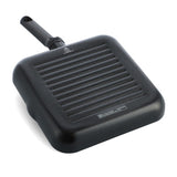 BK Easy Induktions-Grillpfanne 26 x 26 cm – PFAS-freie Antihaftbeschichtung – Induktions-Grillpfanne – Keramikpfanne – ofenfest bis 160 °C – Kaltgriffe – Schwarz