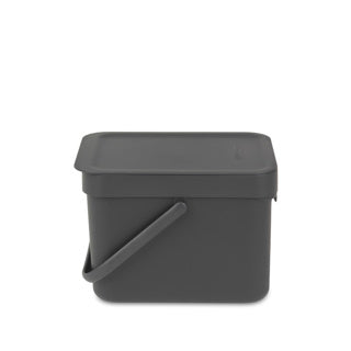Brabantia Sort Go Abfallbehälter – 6 Liter – Dunkelgrau