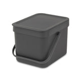 Brabantia Sort Go Abfallbehälter – 6 Liter – Dunkelgrau